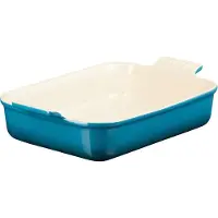 Le Creuset Plat à Gratin Le Creuset Rectangle Deep Teal 32.7 x 20.3 cm
