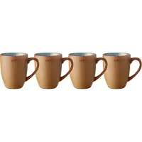 Bitz Tasse à café Wood Ocean 300 ml, 4 pièces, bleu clair/beige, Tasse, Marron, Bleu, Multicolore