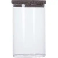 Sagaform Récipient de cuisine, verre borosilicaté/bouchon, 1,0 l, diam. 10 x 16 cm Nature /