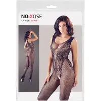 NO:XQSE - combinaison résille ouverte sans manches - noir (S-L)