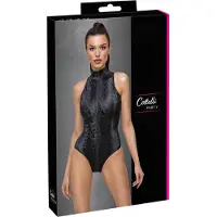 Cottelli Party - body serpent femme - simili cuir noir