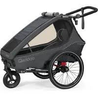 Qeridoo remorque pour vélo Kidgoo 1 modèle 2023 gris acier