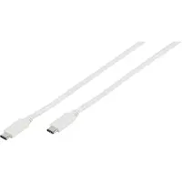 Vivanco ViVanco45293 Câble USB 3.2 Gen 2 (3.1 Gen 2) 1 m USB C Blanc