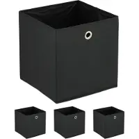 Relaxdays Boîte de rangement (30 cm, 8.19 l, 4x)