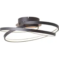 Brilliant Plafonnier LED intemporel LABYRINTH | Plafonnier LED noir avec ampoules LED blanc chaud incluses | 40cm de diamètre | Métal/plastique