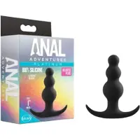 Anal Adventures Anal Aventures Platine - plug anal perlé (noir)