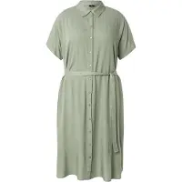 Vero moda Bumpy Calf Curve Short Sleeve Midi Dress Vert 50 Femme