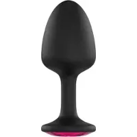 Marc Dorcel Geisha Plug Ruby L - Plug anal noir avec pierre rose