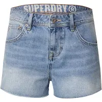 Superdry pour femme. W7110448A Short Taille moyenne bleu (29), Casuel, Coton, Denim