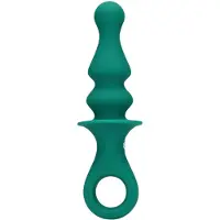 Loveline - plug anal vibrant rechargeable à billes - silicone vert