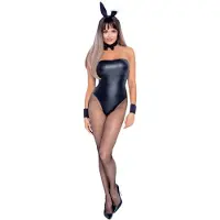 Cottelli Bunny - déguisement sexy lapine brillant - 5 pièces - M