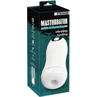 Stroker - masturbateur rechargeable à aspiration et vibration (blanc)