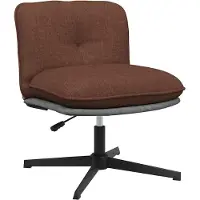 vidaXL Chaise de bureau Pivotante Tissu Marron