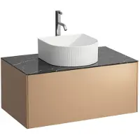 Laufen Tiroir Sonar en cours d'utilisation, 1 tiroir, adapté aux cuvettes des lavabos 812340, 812341, 812342, 812343, découpe au milieu pour le lavabo et le robinet, H4054150341411