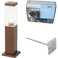 QAZQA Lampadaire d'extérieur moderne brun rouille 45 cm - Malios