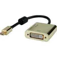Roline GOLD 4K Mini DisplayPort-DVI Adapter, Aktiv, v1.2, Mini DP ST - DVI BU
