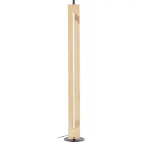 Brilliant LED Lampadaire Visby LED Lampadaire, 120 cm, 2000 lm, 3000 K, métal/bambou, noir/naturel