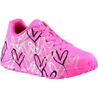 SKECHERS Baskets basses enfant JGOLDCROWN: UNO LITE - METALLIC LOVE filles - Rose - 27