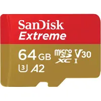 SanDisk microSD Extreme - 64GB - Inclus RescuePro Deluxe - UHS-I/U3/Full HD/4K UHD