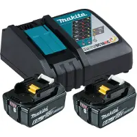 Makita Power Source Kit Li 18V: 2x Batteries BL1860B Akku 6,0Ah + Chargeur DC18RC ( 199480-6 )