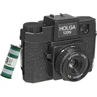 Holga Appareil photo 120N avec objectif en verre optique (incl. film B+W)