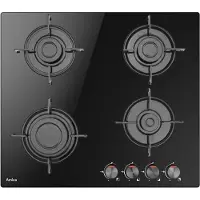 Amica Pgcd 6100bob Gas Hob 60 Cm 4 Burners Noir