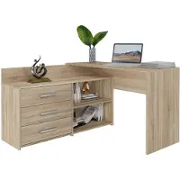 Top E Shop Bureau Topeshop DANY SONOMA KPL couleur chêne