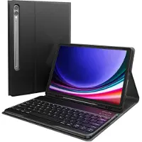 Accezz Clavier Bluetooth Keyboard Bookcase pour Samsung Galaxy Tab S10 Plus / Tab S9 FE Plus / Tab S9 Plus - QWERTY / NL - Noir