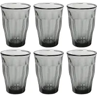 Duralex Lot De 6 - Verre À Cocktail 36cl En Verre Trempé Résistant Teinté Gris