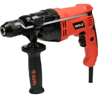 YATO Perceuse à percussion à deux vitesses, 850 W, avec mandrin de serrage rapide en métal