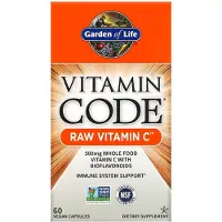 Garden of life , Vitamin Code, Vitamine C RAW, 60 Gélules Végans