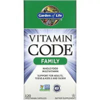 Garden of life , Vitamin Code, Famille, Multivitamines Alimentaires Complètes, 120 Gélules Végétariennes