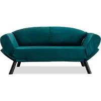 Atelier Del Sofa , Genzo- FTN1224, bleu pétrole, canapés-lits, structure : 100 % métal