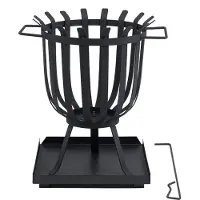 Tepro Foyer Corbeille à feu Brentwood, noir (36 x 36 x 45 cm)
