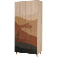 Skye Decor , Lidya 2 -905, armoire, Sonomo, 100 % PANNEAUX DE PARTICULES MÉLAMINÉS, 90 x 52 x 192 cm