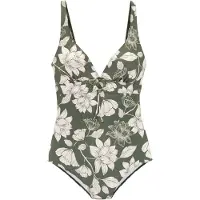 s.Oliver Maillot de bain crème / vert foncé