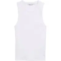 Tom Tailor Coated Rib Sleeveless T-shirt Blanc M Femme