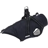 vidaXL Manteau pour chien Harnais Imperméable Réfléchissant Bleu marine L24