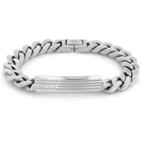 Tommy Hilfiger Bracelet stylé pour homme en acier 2790345, (19 cm, Acier inoxydable, Cuir)