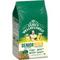 James Wellbeloved Senior Croquettes complètes pour chiens âgés >7 ans riches en dinde et en riz 2 kg