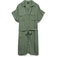 Vero Moda Bumpy Short Sleeve Short Dress Vert M Femme