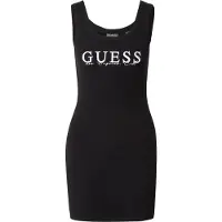 GUESS Femmes, Robe, Sonnenblumen-Rippkleid für Damen in Dunkelgrau, Gris, (M)