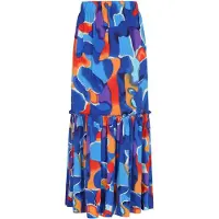 Aleida Jupe bleu cobalt / bleu clair / violet / orange