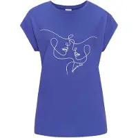 LASCANA T-shirt bleu foncé / blanc