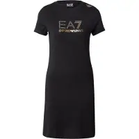 Emporio Armani pour femme. 7W000478_AF12500 Robe Alie noire (XS), Casuel, Viscose, Manche courte