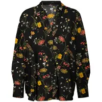 Vero Moda Chemisier 'VMEASY JOY' jaune foncé / vert / orange foncé / noir