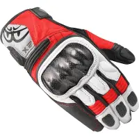 Berik LDX Ladies Black White Red Motorcycle Gloves Taille XS