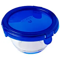 Pyrex Boîte ronde avec couvercle - - 1451032 - 11 cm - 200 ml - Cook & Go - Base en verre borosilicate