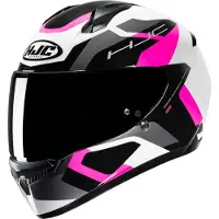 HJC C10 Tins Noir Blanc Rose Casque Intégral Taille S