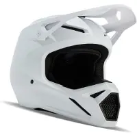 FOX V1 Solid Casque De Cross Mat/Blanc L unisex